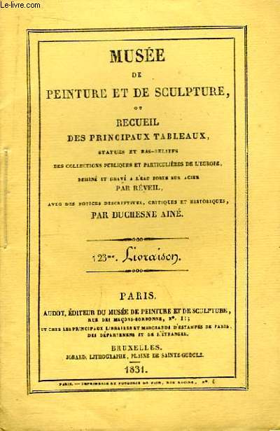 Muse de peinture et de sculpture, 123me Livraison : Renaud et Armide - Salmacis et Hermaphrodite - Diane et Acton - Baigneuses - Jugement de Salomon - Enlvement de Proserpine