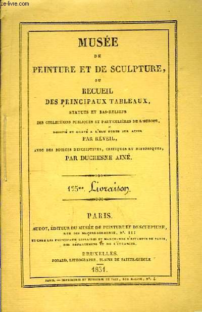 Muse de peinture et de sculpture, 125me Livraison : Nativit de La Vierge - Jupiter et Antiope - Nessus et Djanire - Sainte Anne montrant  lire  La Vierge - Embarquement de Sainte Ursule - Les Trois Grces.