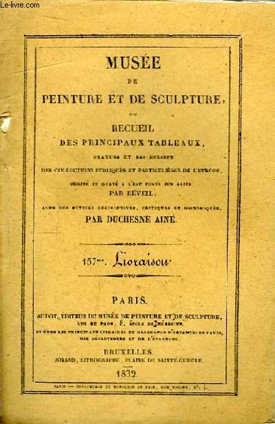 Muse de peinture et de sculpture, 157me Livraison : Vieille femme avec son enfant - Diane et Acton - Dana - Chevaux prs d'une curie - Scne du massacre des Innocens - Mort de Jules Csar.