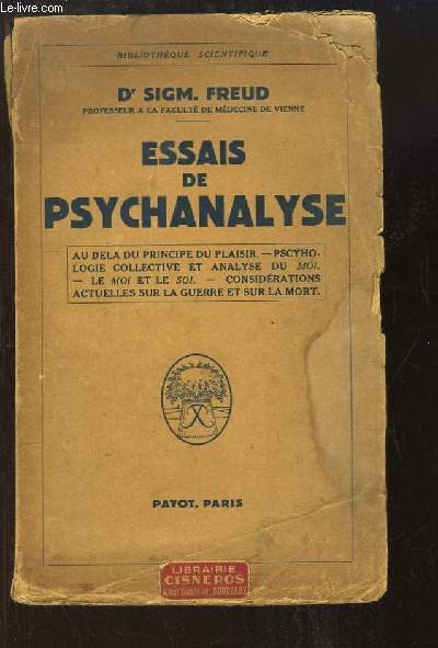 Essais de psychanalyse.