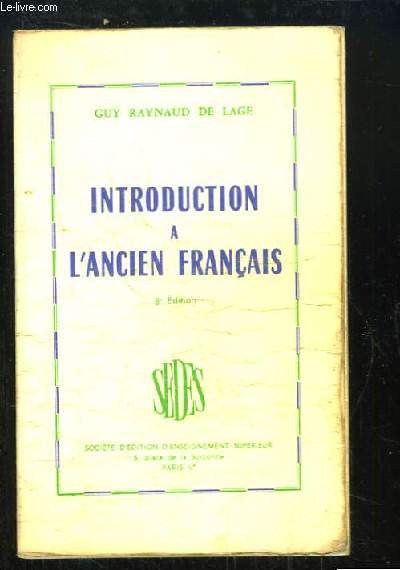 Introduction  l'Ancien Franais.