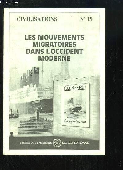 Civilisations N19 : Les mouvements migratoires dans l'Occident Moderne