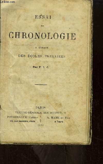 Essai de Chronologie  l'usage des Ecoles Primaires.