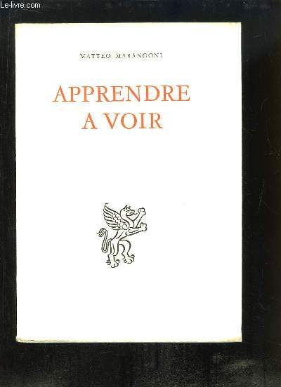 Apprendre  voir