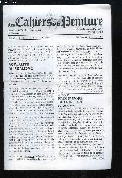 Les Cahiers de la Peinture N72 - 6e anne : Actualit du ralisme - Paris / Berlin ...