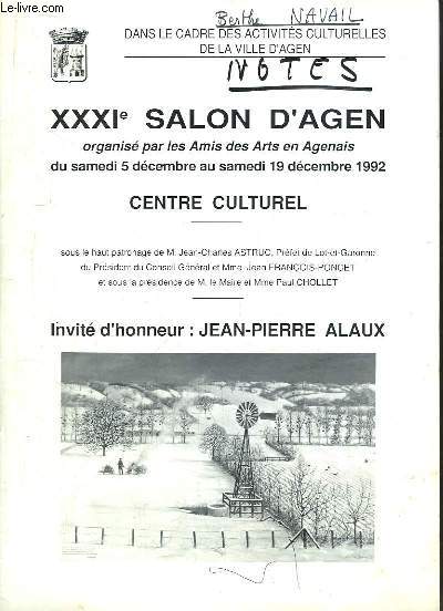 XXXIe Salon d'Agen, du 5 au 19 dcembre 1992 : Jean-Pierre Alaux.
