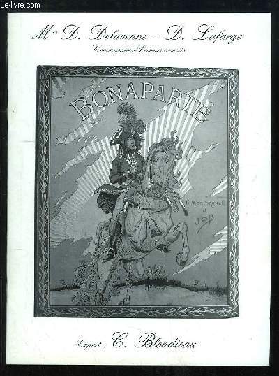 Catalogue de la Vente aux Enchres, du 18 novembre 1991  Drouot-Richelieu, d'Autographes, documents, gravures et dessins, bibliothque militaire et historique