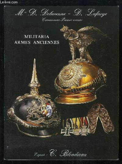 Catalogue de la Vente aux Enchères, du 5 février 1992 à Drouot-Richelieu, de Militaria et Armes anciennes.
