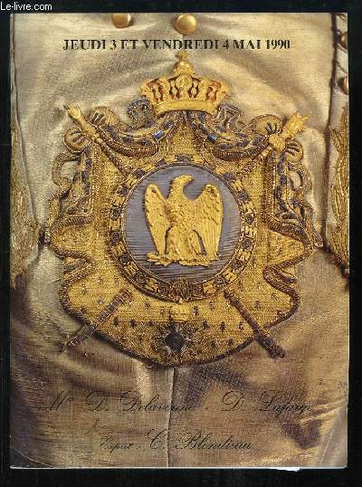 Catalogue de la Vente aux Enchres, des 3 et 4 mai 1990  Drouot-Richelieu, d'Armure Japonaise, Militaria ...