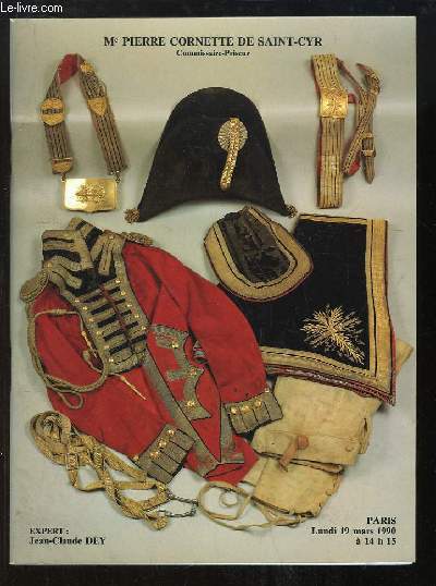 Catalogue de la Vente aux Enchres, du 19 mars 1990  Drouot-Richelieu d'Armes anciennes et Souvenirs historiques (Collection de Monsieur R.G.)