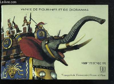 Catalogue de la Vente aux Enchres, du 20 dcembre 1991  Drouot-Richelieu, de Figurines et de Dioramas.