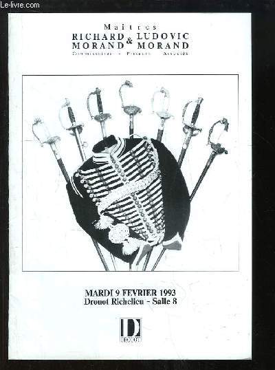 Catalogue de la Vente aux Enchres, du 9 fvrier 1993  Drouot Richelieu.