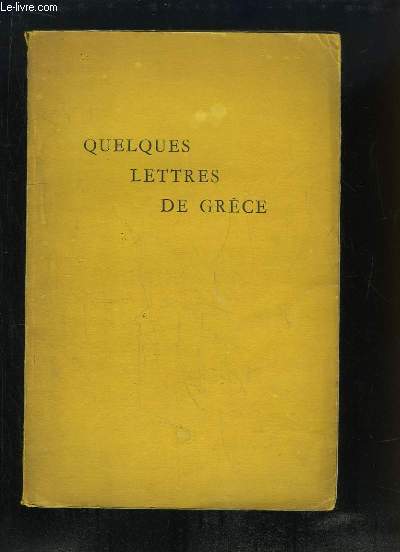 Quelques lettres de Grce