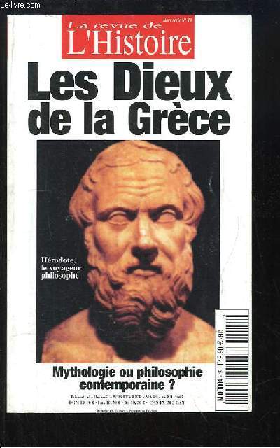 La Revue de l'Histoire, hors-srie n19 : Les Dieux de la Grce - Mythologie ou philosophie contemporaine ? ...