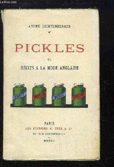 Pickles ou Rcits  la Mode Anglaise.