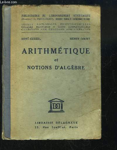 Arithmtique et Notions d'Algbre.