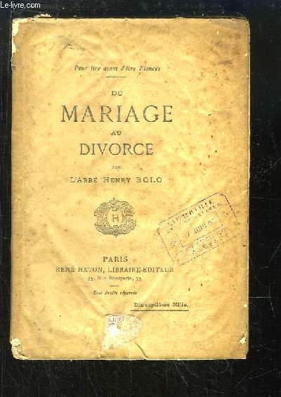 Du Mariage au Divorce