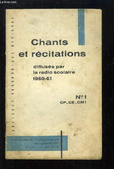 Chants et Rcitations N1 : CP - CE - CM1