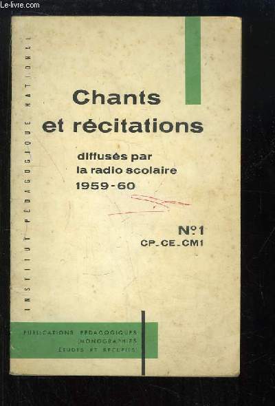 Chants et Rcitations N1 : CP - CE - CM1