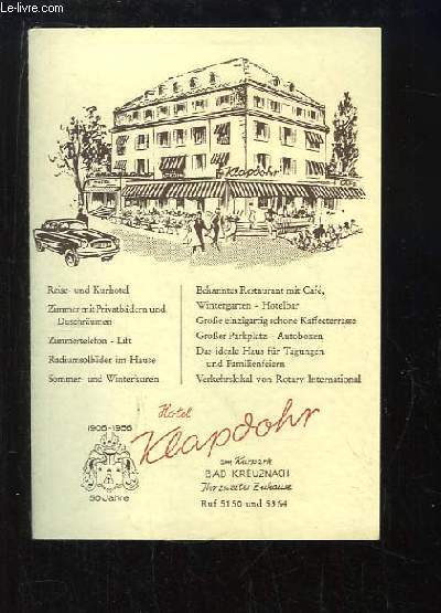 Brochure de l'Htel Klapdohr.