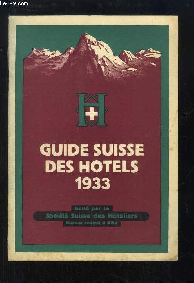 Guide Suisse des Htels, 1933