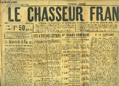 Le Chasseur Franais. N97 - 10me anne