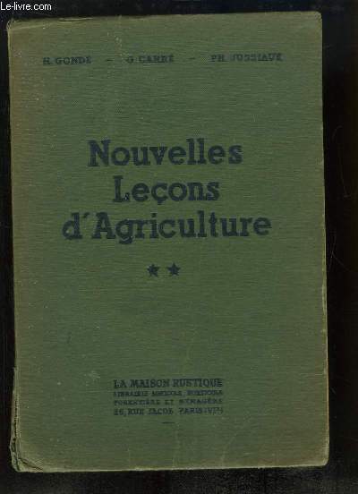 Nouvelles Leçons d'Agriculture. TOME 2