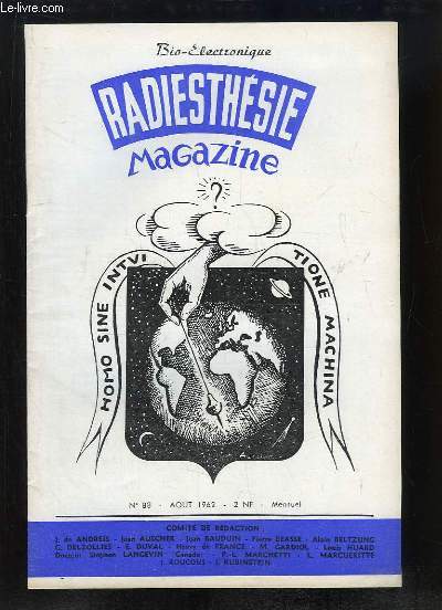 Radiesthsie - Psychic - Magazine N88 : Radiesthsie et voyance - Radar-Cosmie - Les sciences dites occultes - Recherches d'eau - L'asschement par la radiesthsie