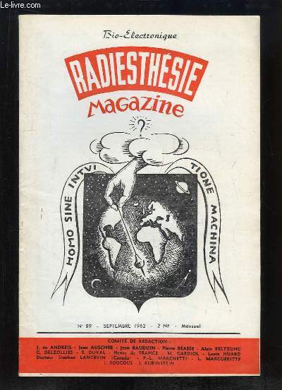 Radiesthsie - Psychic - Magazine N89 : La science des nombres - Magie africaine (suite) - Les ondes nocives - Le coin de l'astrologie.