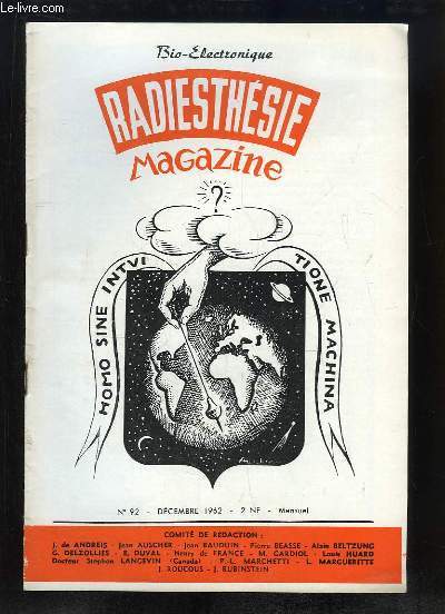 Radiesthsie - Psychic - Magazine N92 : Propos sur la radiesthsie mdicale - Le supplice de la question - Des ondes nocives (suite) ...