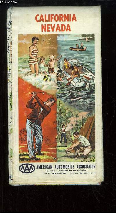 Carte de la Californie, Nevada.