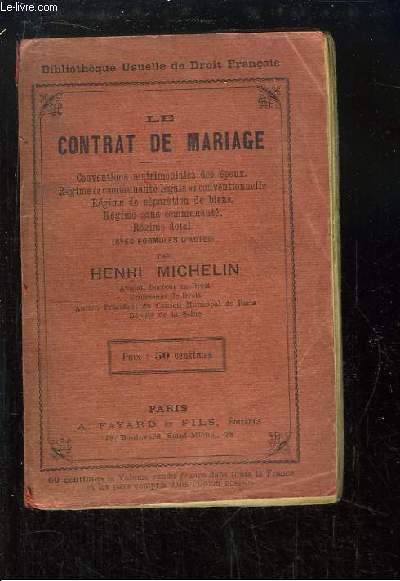 Le Contrat de Mariage.