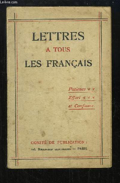 Lettres  tous les Franais.