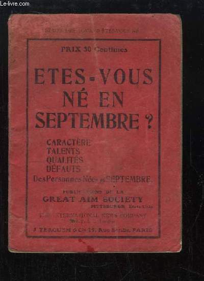 tes-vous n en septembre ?