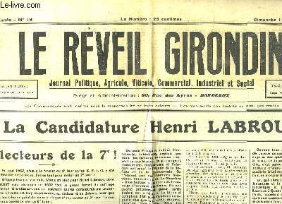 Le Rveil Girondin N16 - 2e anne : La Candidature de Michel Labroue