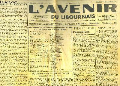 L'Avenir du Libournais, N65 - 2e anne : Au Muse Grvin - La Rvision des Loyers ...