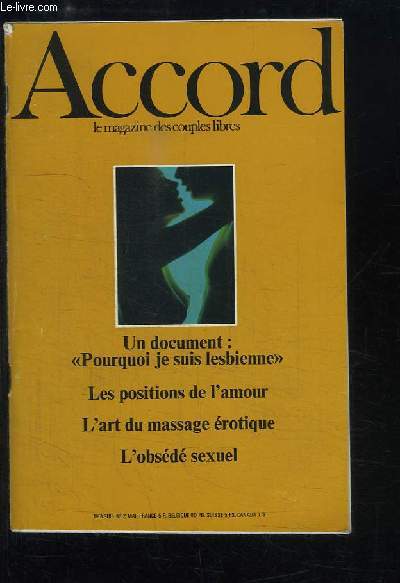 Accord N2 : Pourquoi je suis lesbienne - Les positions de l'amour - L'art du massage rotique - L'obsd sexuel ...