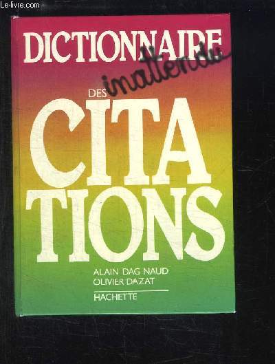 Dictionnaire (inattendu) des Citations