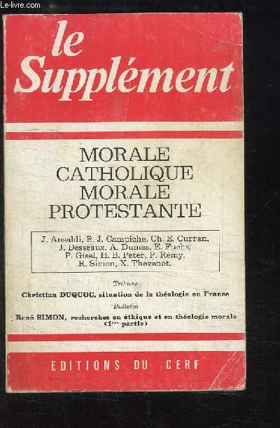 Le Supplment n147 : Morale Catholique, Morale Protestante.