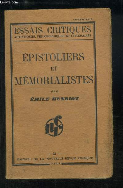 Epistoliers et Mmorialistes