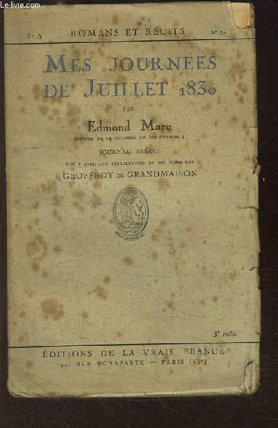 Mes Journes de Juillet 1830.