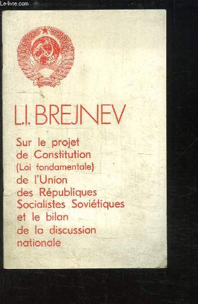 Sur le projet de Constitution (Loi fondamentale) de l'Union des Rpubliques Socialistes Sovitiques et le bilan de la discussion nationale.
