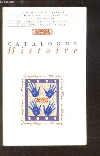 Catalogue Histoire.