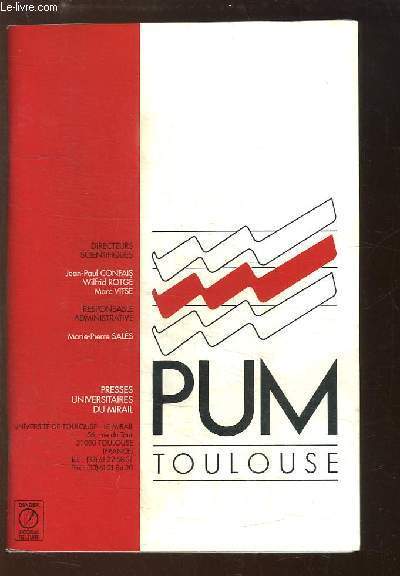 Catalogue PUM - Toulouse.