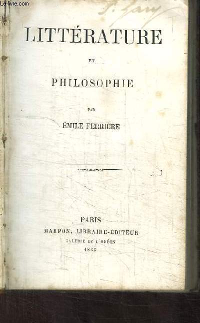 Littrature et Philosophie