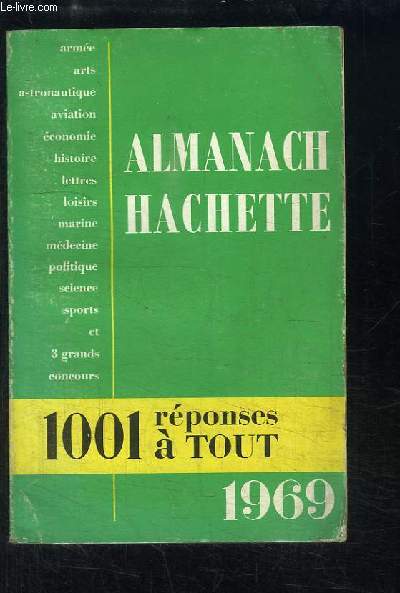 Almanach Hachette 1969