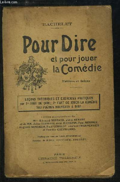 Pour Dire et pour Jouer la Comdie. Thtres et Salons.