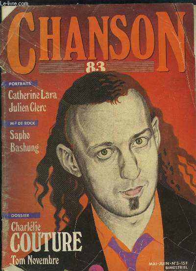 Chanson 83, N3 : Charllie Couture, Tom Novembre, Catherine Lara, Julien Clerc, Sapho, Bashung ...