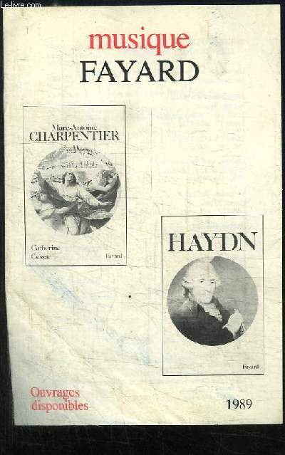Catalogue de Musique Fayard - 1989