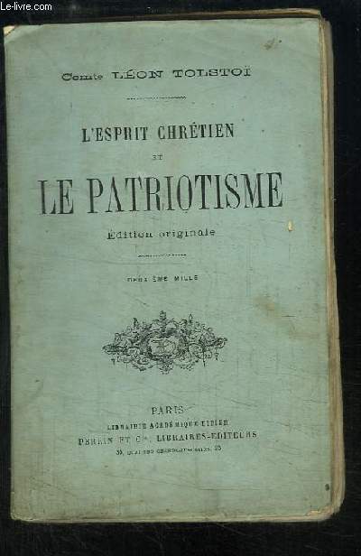 L'esprit chrtien et le Patriotisme. Edition originale